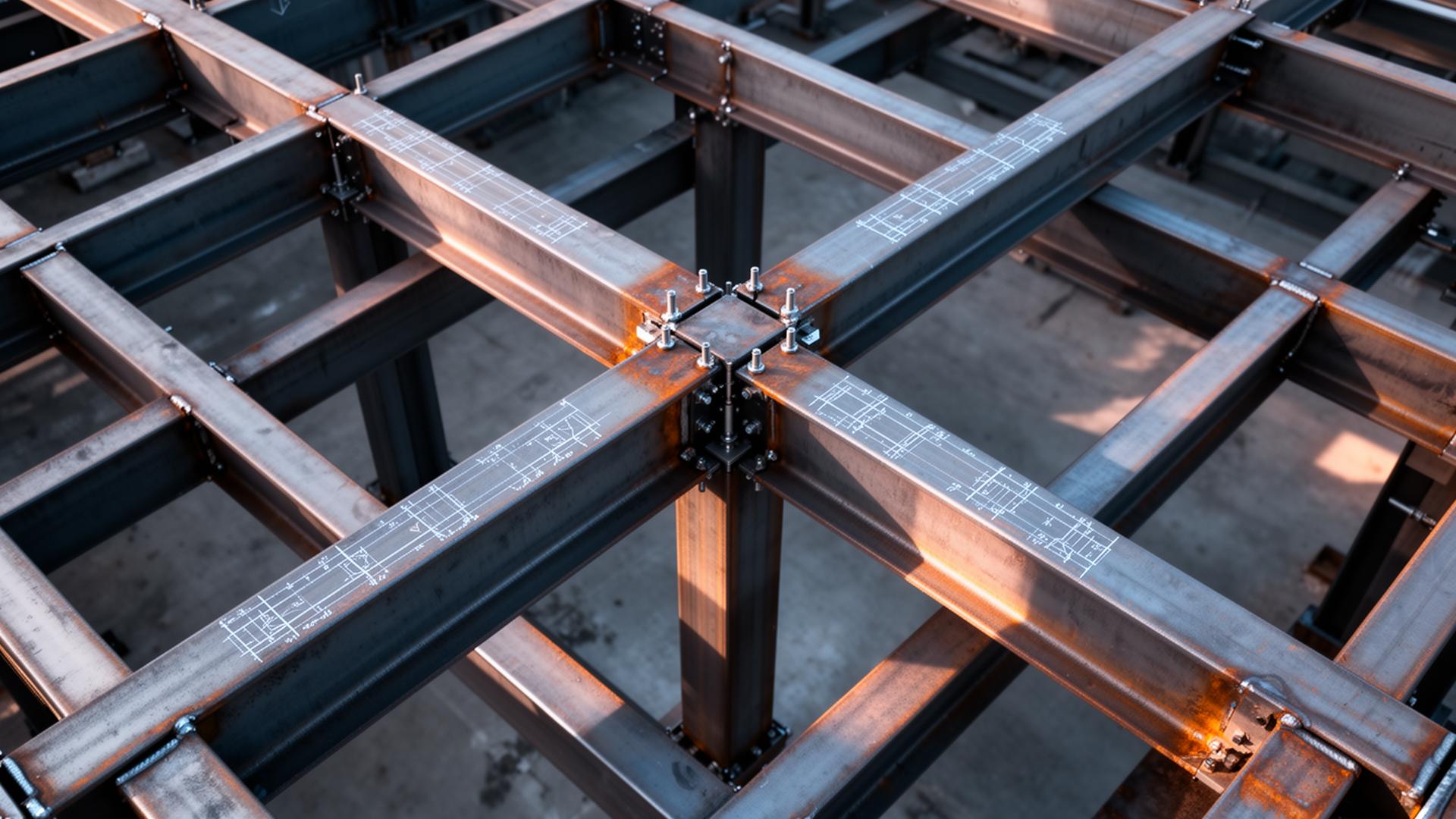 A laser-precise steel beam connection